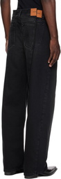 VETEMENTS Black Pinched Cut-Up Jeans