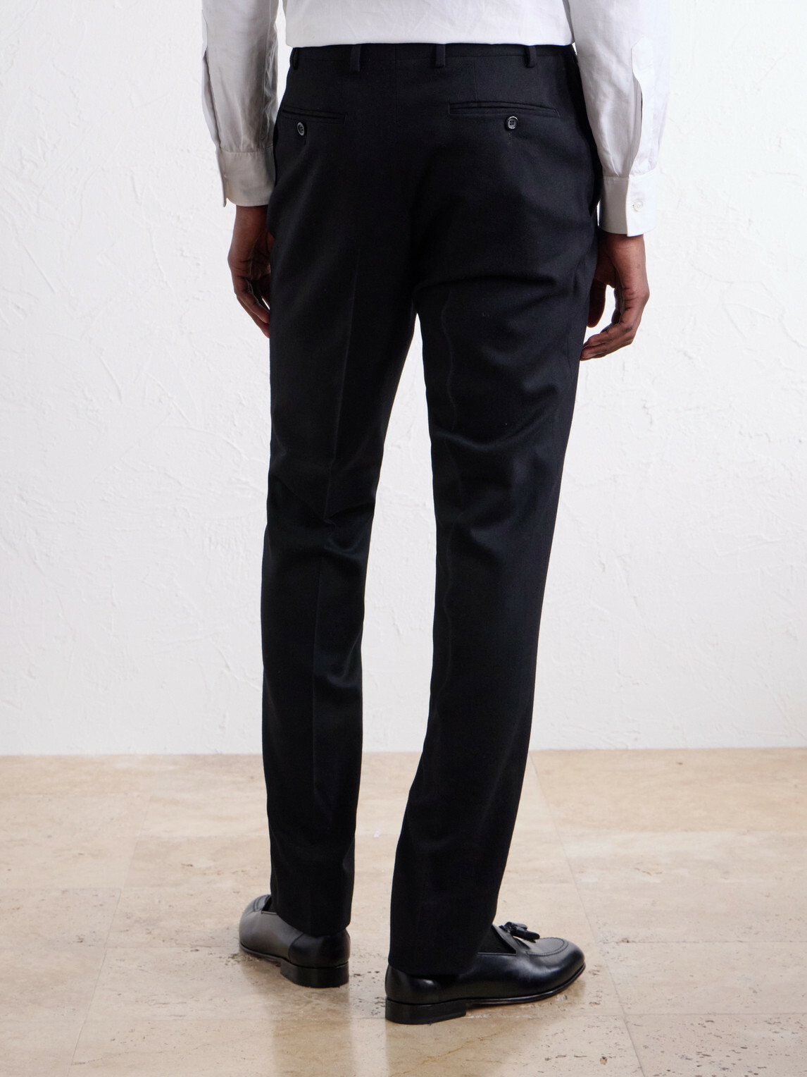 Canali - Tapered Wool-Blend Fresco Suit Trousers - Black
