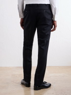 Canali - Tapered Wool-Blend Fresco Suit Trousers - Black