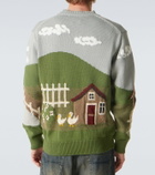 Junya Watanabe Intarsia cotton and wool sweater