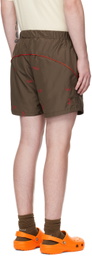 Robyn Lynch Brown Embroidered Shorts