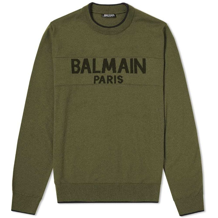 Photo: Balmain Paris Intarsia Logo Knit
