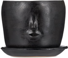 Rami Kim Studio Black Ceramic Face Pot Set