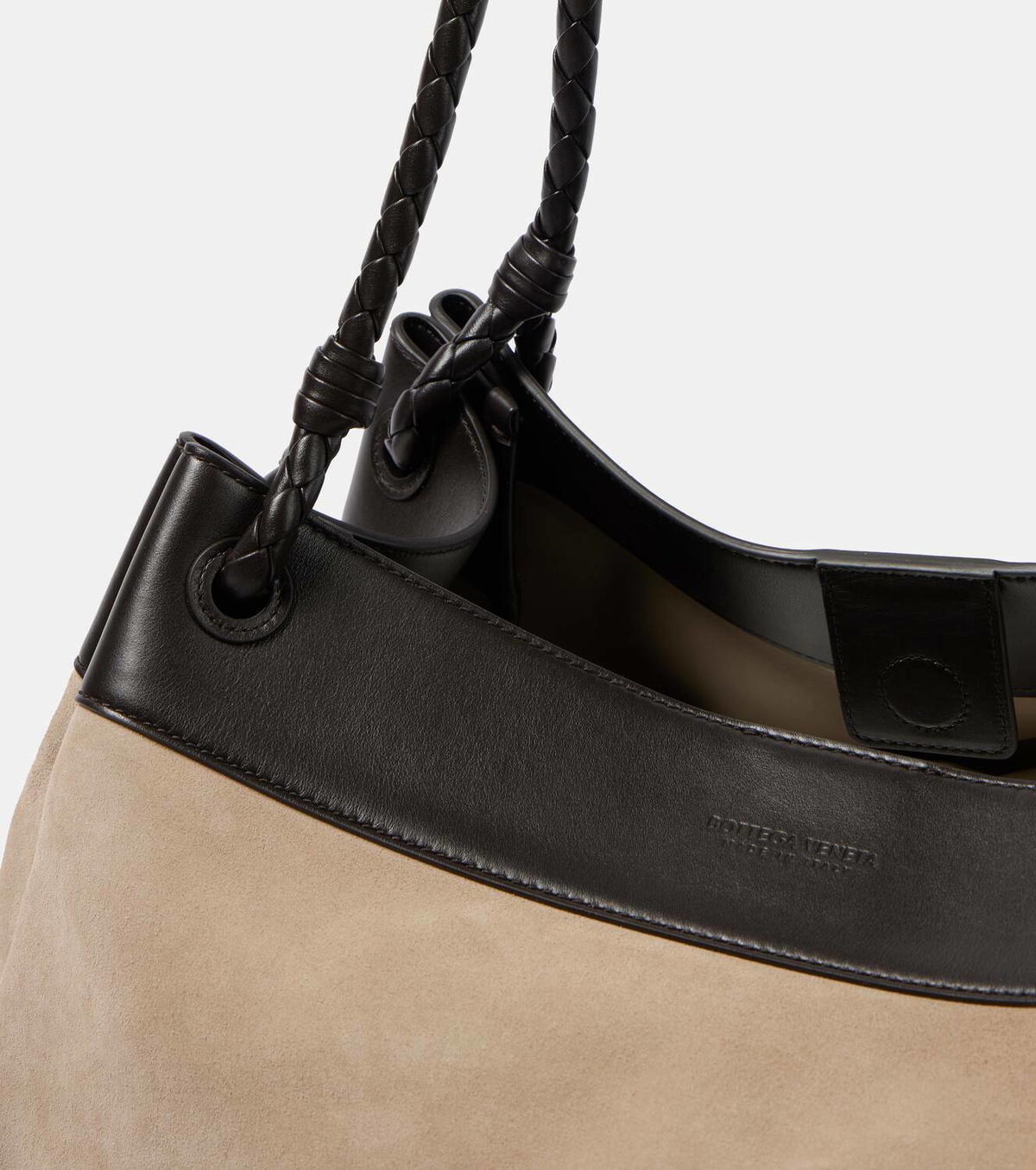 BOTTEGA VENETA バッグ ブラックスモール イントレチャート ファスナー トートバッグ