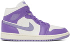 Nike Jordan Purple & White Air Jordan 1 Mid Sneakers