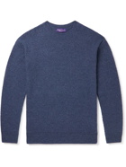 Ralph Lauren Purple label - Textured Linen and Cashmere-Blend Sweater - Blue