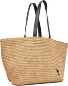 AMI Paris Beige Natural Raffia Ami de Coeur Tote