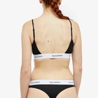 Sporty & Rich Women's Serif Logo Thong in Black