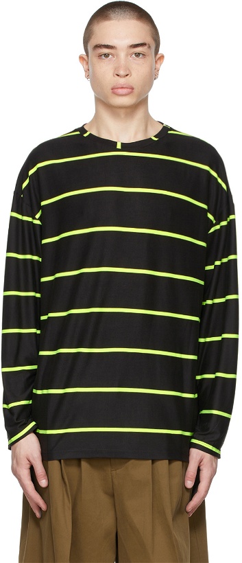 Photo: Liberal Youth Ministry Black Neon Stripe Long Sleeve T-Shirt