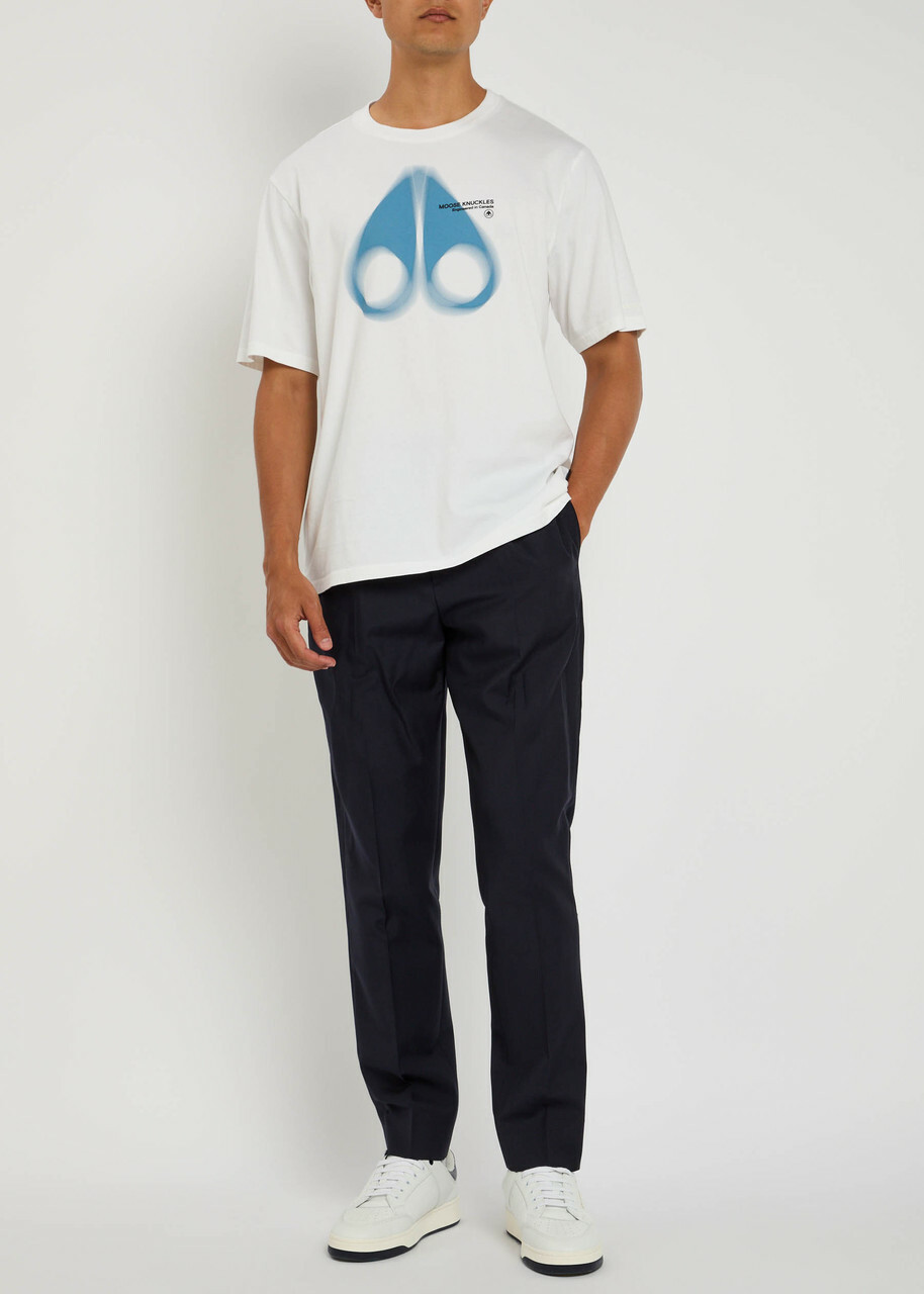 Moose Knuckles Maurice Printed Cotton T-shirt White