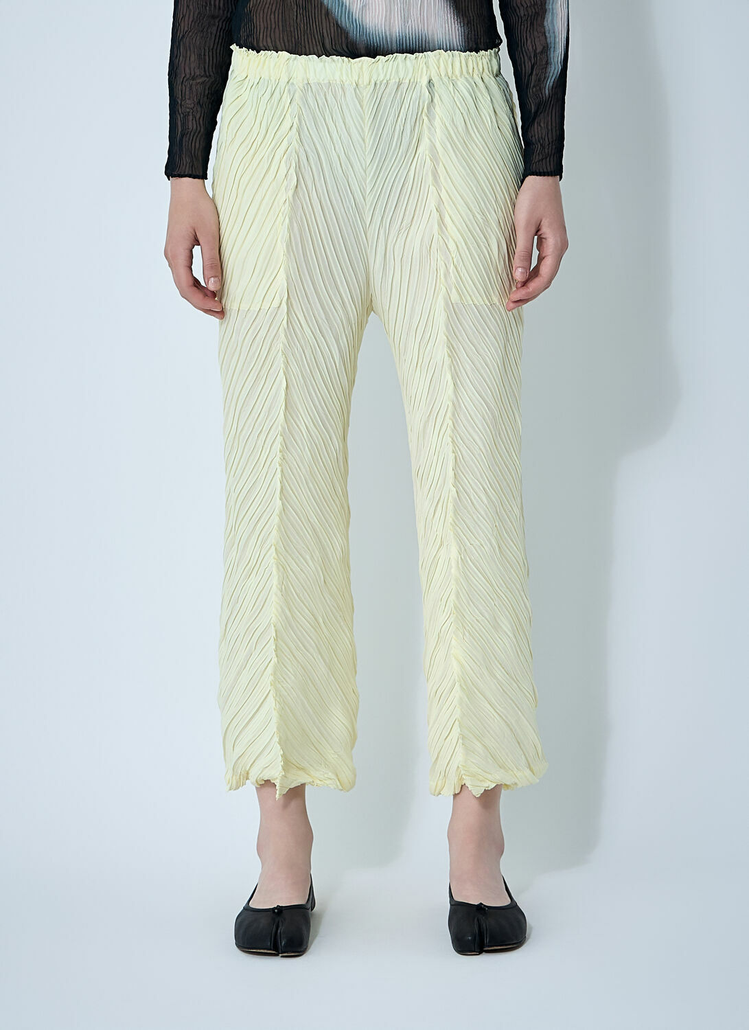 Issey Miyake Wrinkled And Twisted Pants