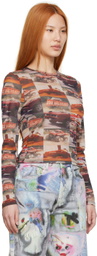 Marc Jacobs Heaven Red Cotton Long Sleeve T-Shirt