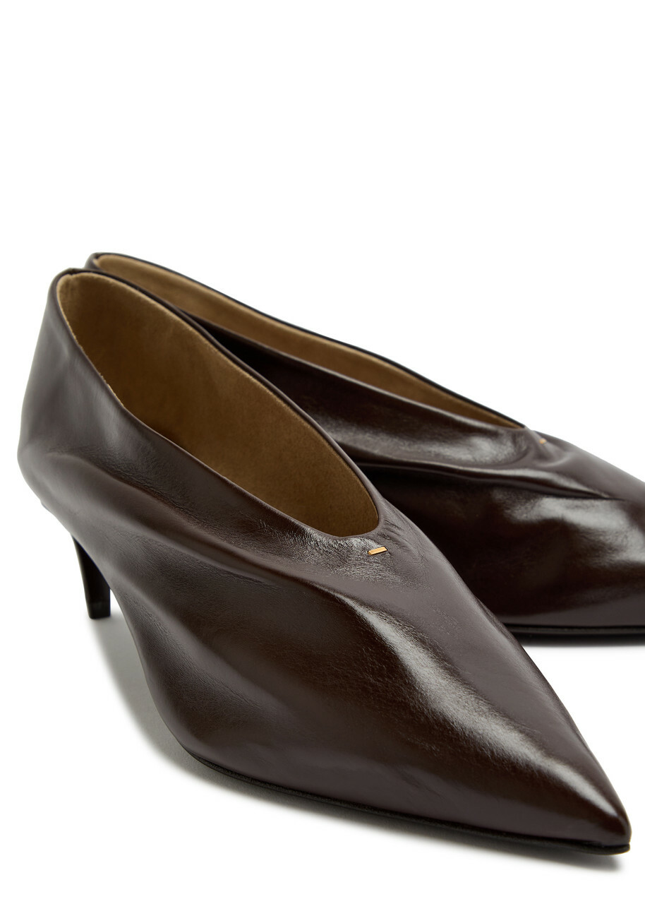 Khaite Miriam 50 Draped Leather Pumps