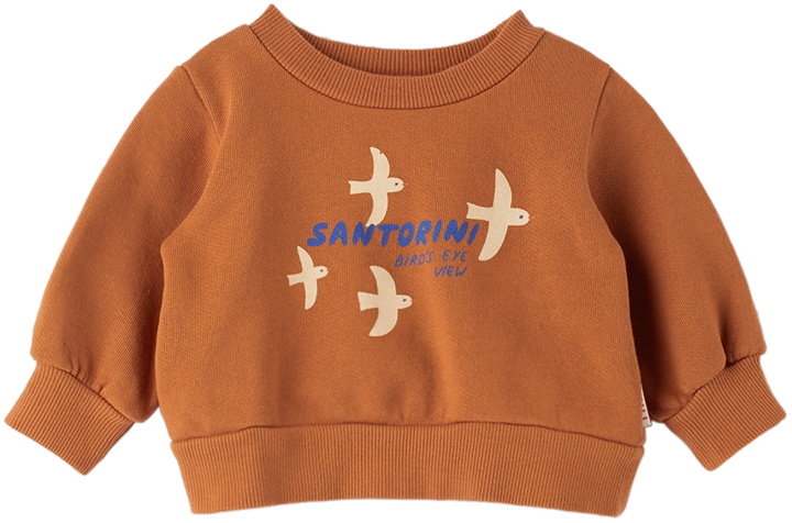 Photo: TINYCOTTONS Baby Brown Santorini Birds Sweatshirt