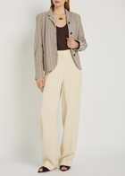 Emporio Armani Chevron-knit Cotton-blend Jacket Beige
