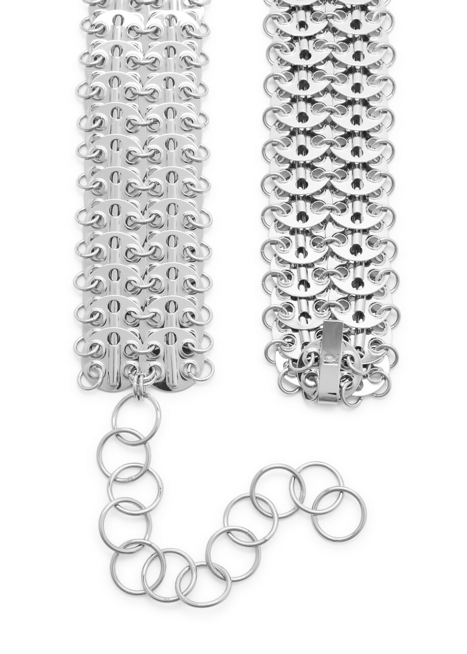 Rabanne Nano Chunky Chain Belt - Silver - One Size