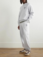 Local Authority LA - LA Slash Logo-Embroidered Cotton-Jersey Sweatshirt - Gray