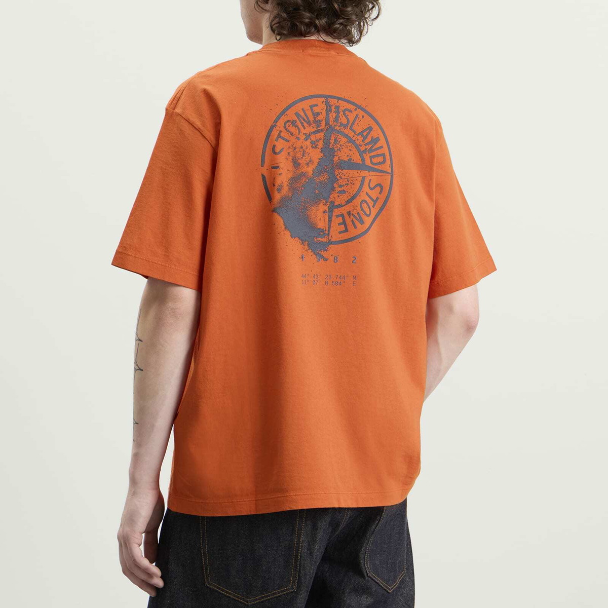 Stone Island Men's Vertical Placement T-Shirt in Burnt Orange