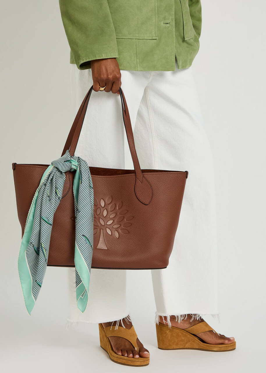 Mulberry Logo Grained Leather Tote bag - Brown - One Size