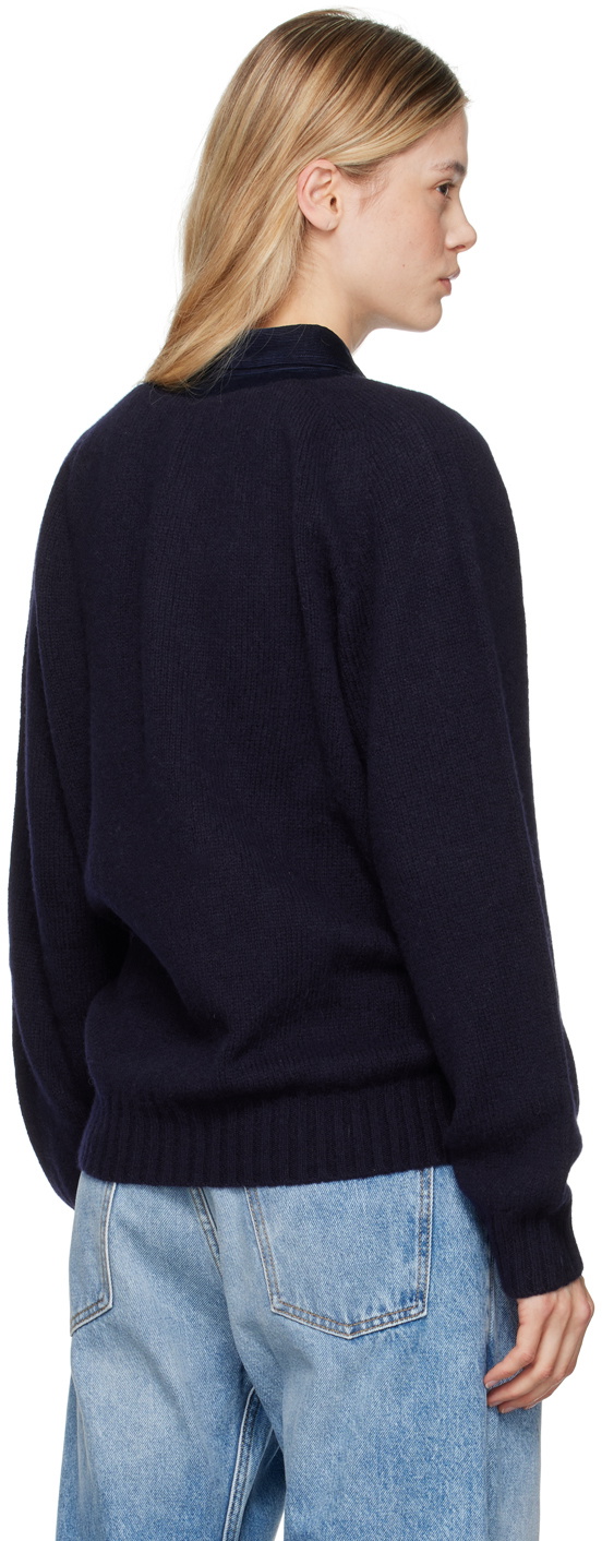Bless Navy Frontinsertshirt Sweater