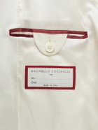 Brunello Cucinelli - Shawl-Lapel Satin-Trimmed Linen Tuxedo Jacket - Neutrals
