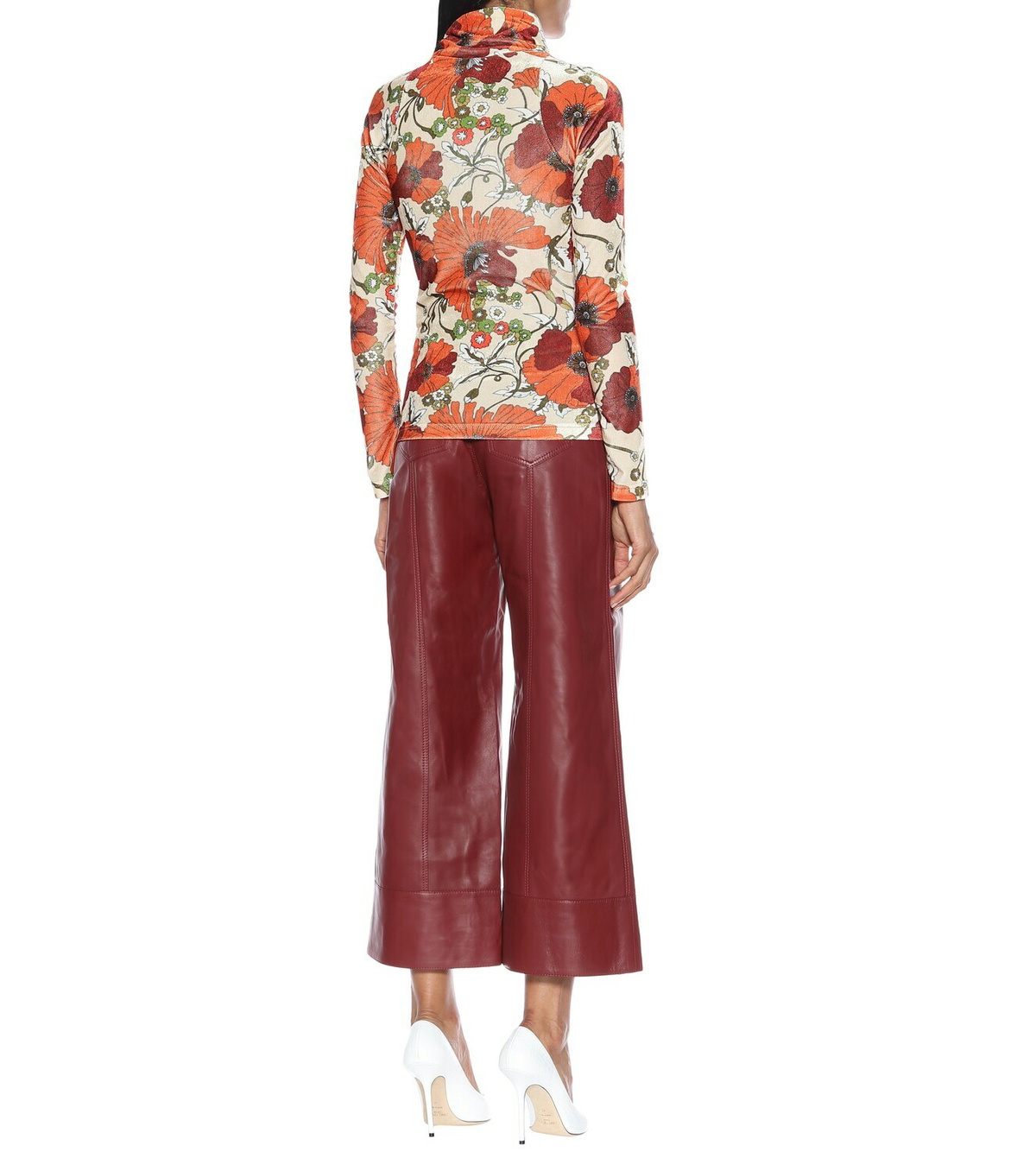 Dodo Bar Or Floral velour turtleneck top Dodo Bar Or