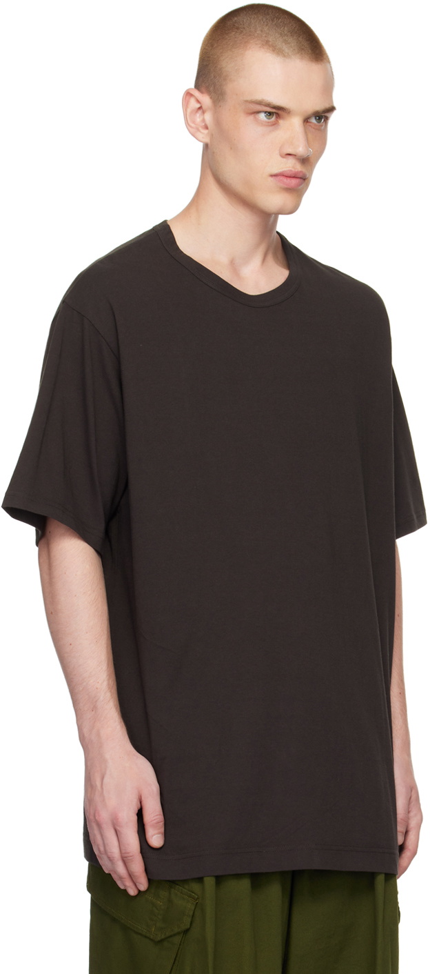 Yohji Yamamoto Gray Crewneck T-Shirt