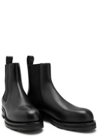 The Row Leather Chelsea Boots Black