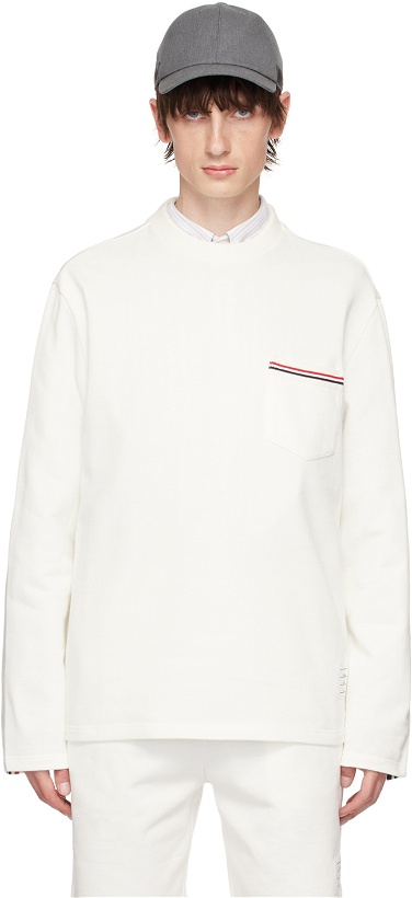 Photo: Thom Browne Off-White Oversized Sweatshirt