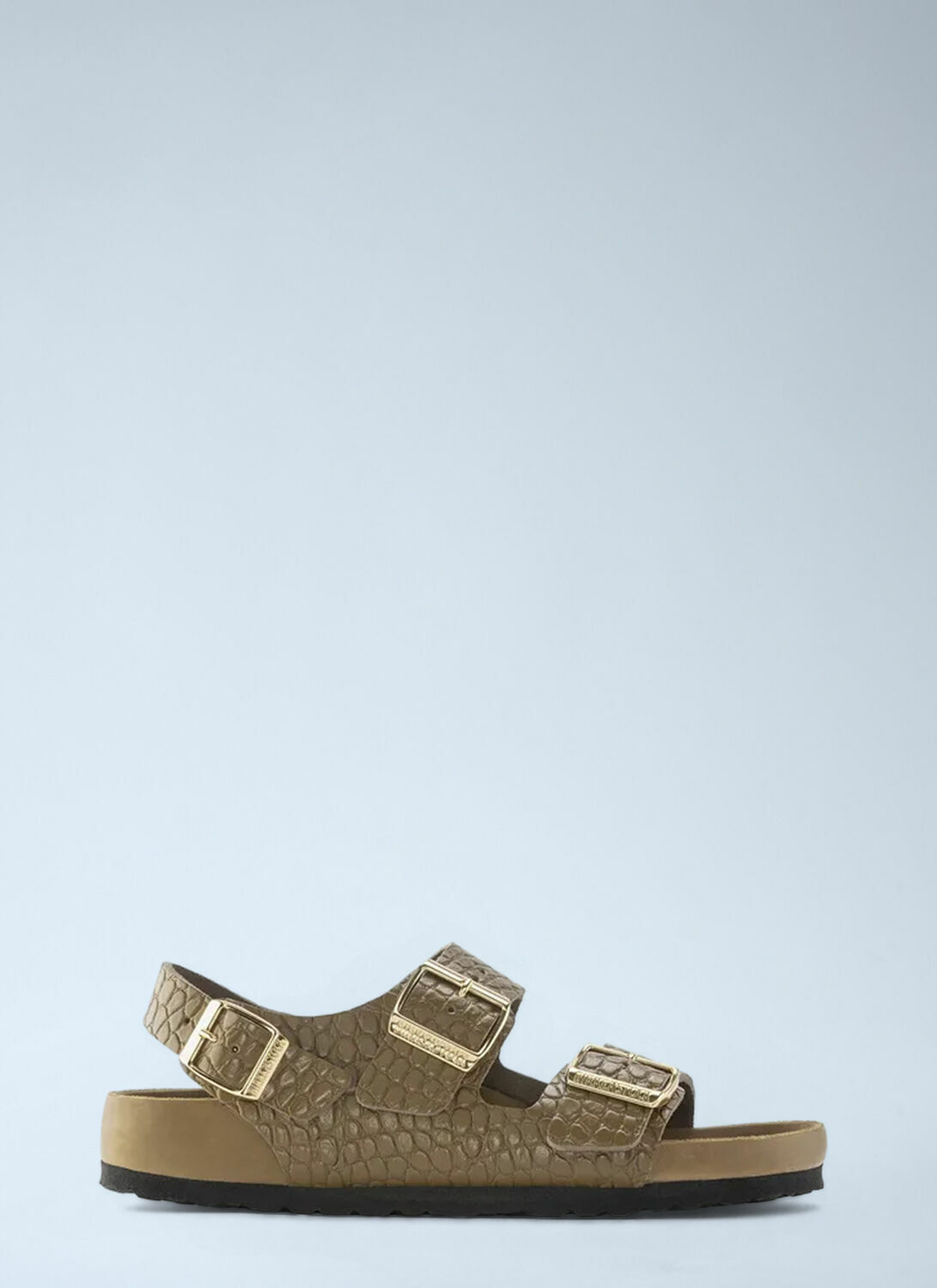 Birkenstock Embossed Leather Three Strap Sandals