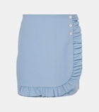 Tory Sport Ruffled twill miniskirt