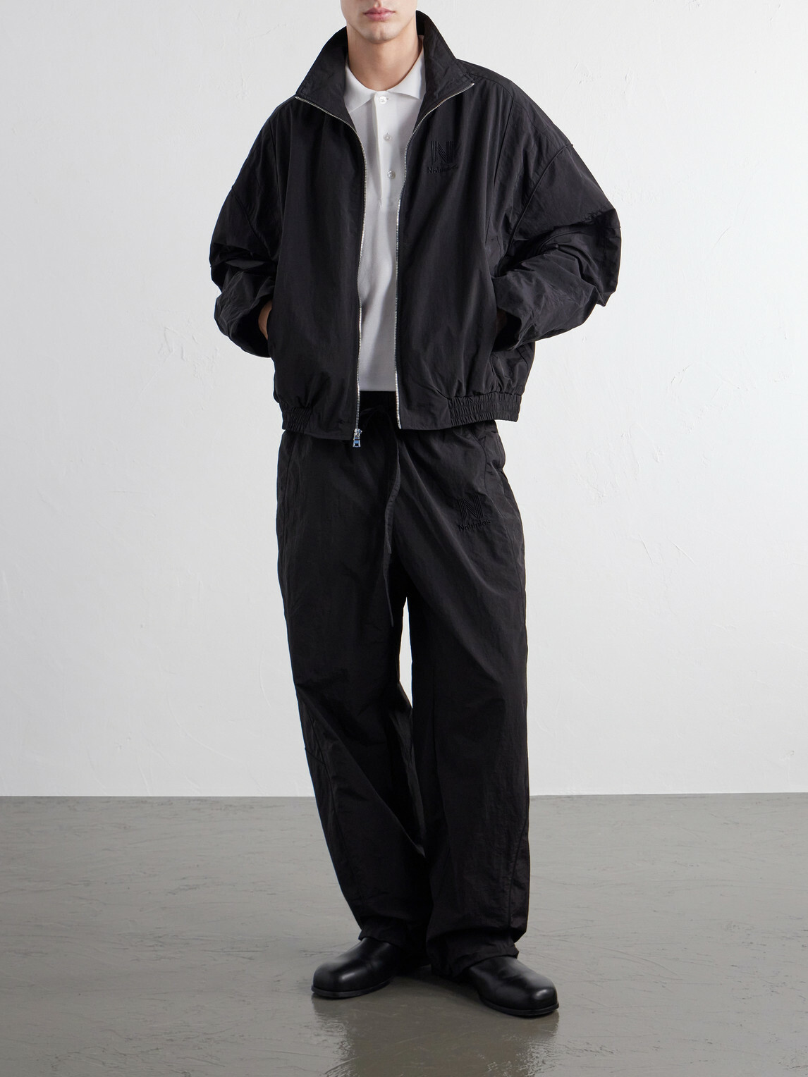 NAHMIAS - Logo-Embroidered Shell Jacket - Black
