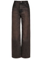 Haikure Korea Straight-leg Jeans Brown