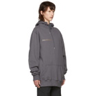 Polythene* Optics Grey Logo Vertical Hoodie
