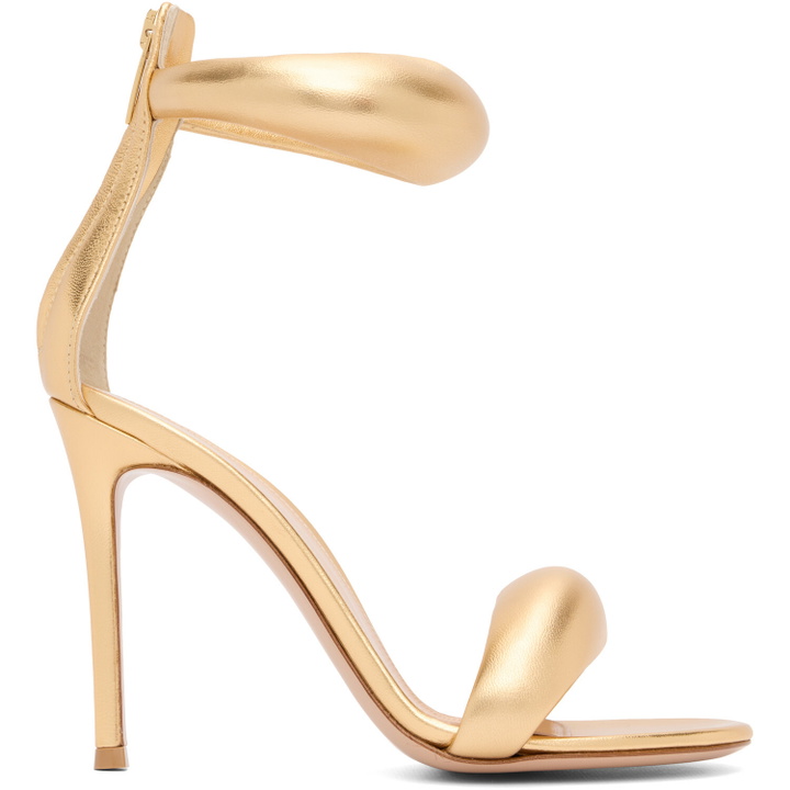 Photo: Gianvito Rossi Gold Bijoux Heeled Sandals