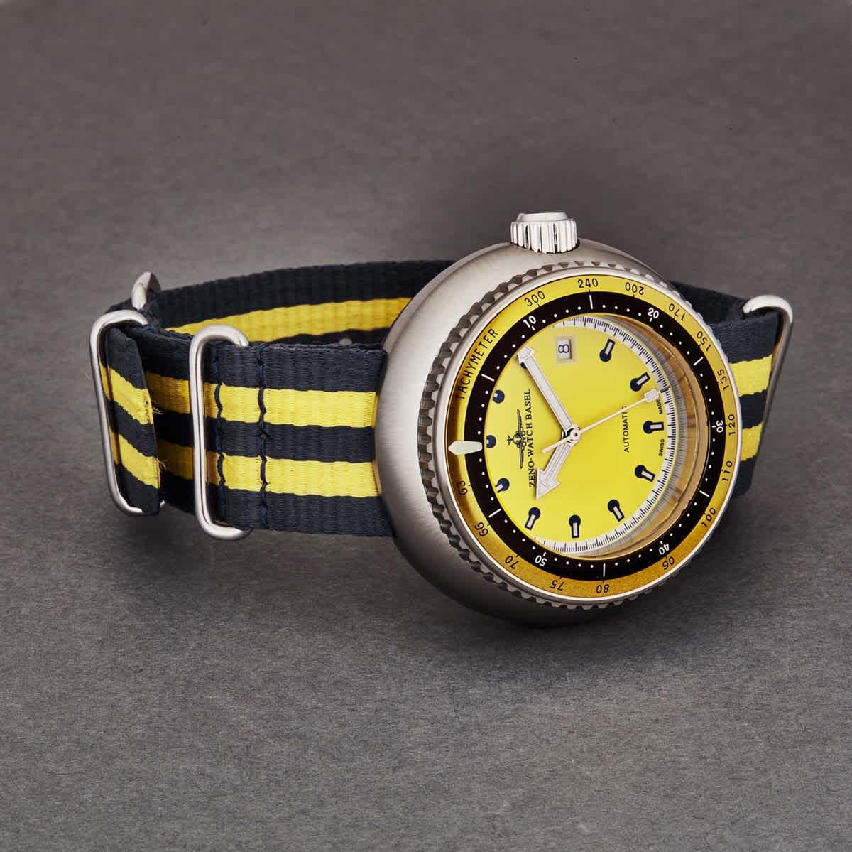 Zeno Deep Diver Automatic Yellow Dial Mens Watch 500-2824-I9
