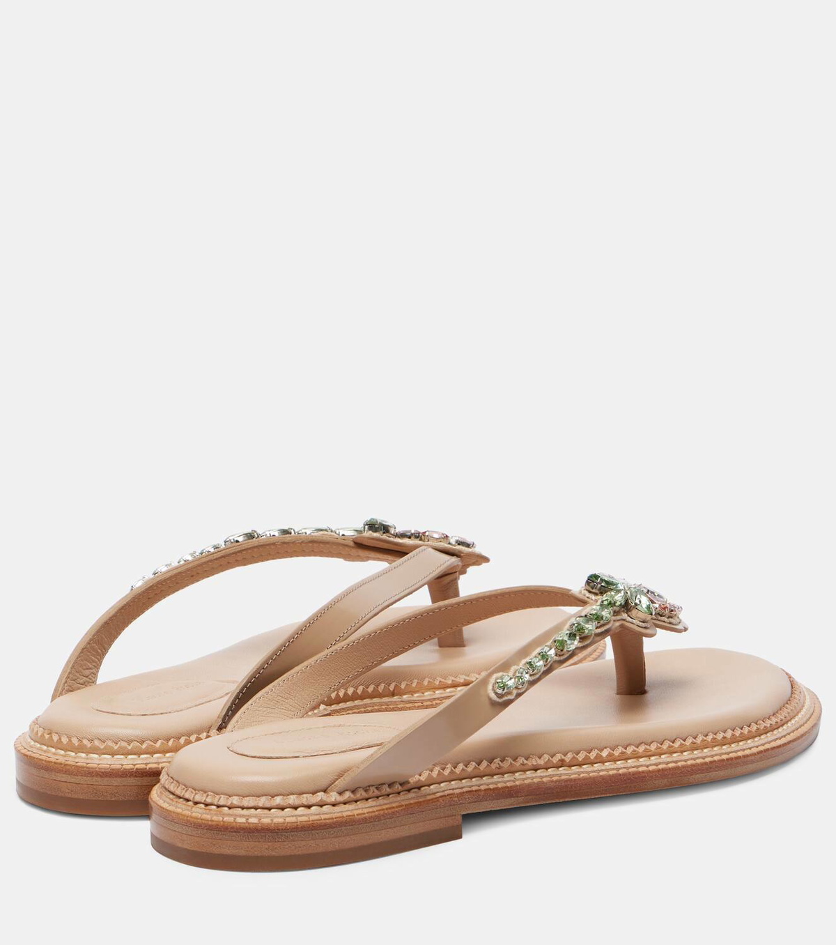 Simone Rocha Embellished leather thong sandals