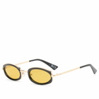 Le Specs Mecharo Sunglasses in Gold/Black 
