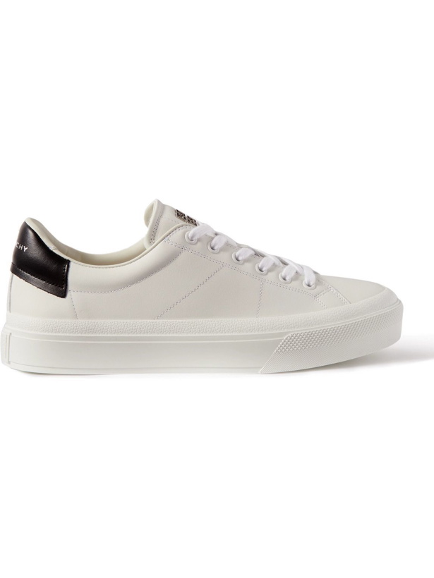 Photo: Givenchy - City Sport Leather Sneakers - White