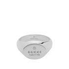 Gucci Oval Tag Ring in Silver