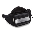 Givenchy Black and Silver Latex Logo Bum Bag