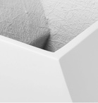 Pieces - Zig-Zag Fiberglass Planter - White