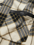 AMIRI - Frayed Checked Cotton-Flannel Shirt - Neutrals