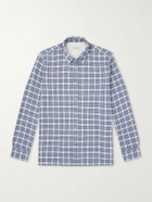 Officine Générale - Arsene Checked Cotton-Blend Shirt - Blue