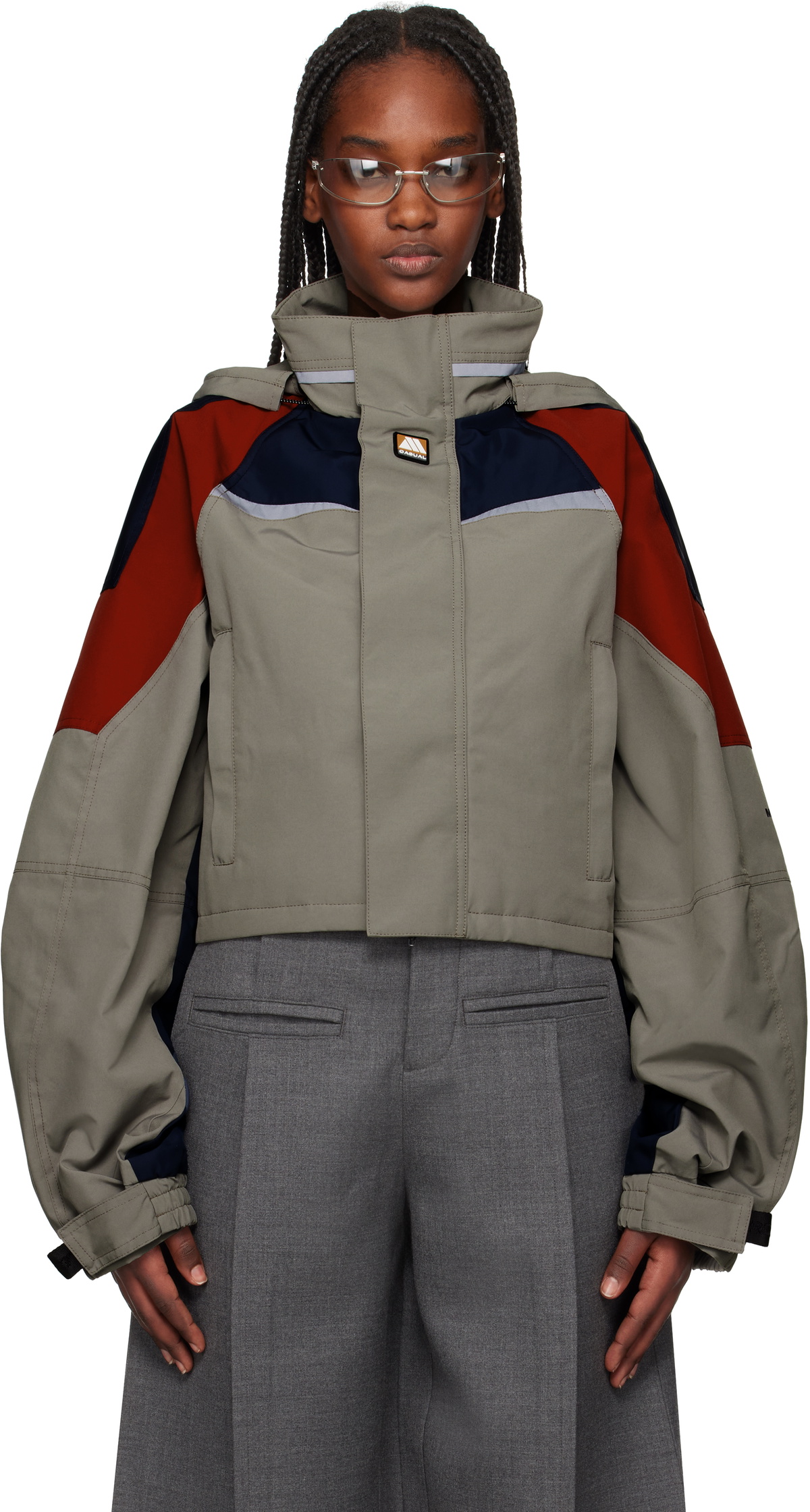 Martine Rose Black Shrunken Track Jacket Martine Rose