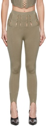 Dion Lee Khaki Double Stirrup Leggings