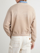 Cherry Los Angeles - Embroidered Cotton-Jersey Sweater - Brown