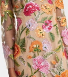 Carolina Herrera Embroidered floral tulle gown