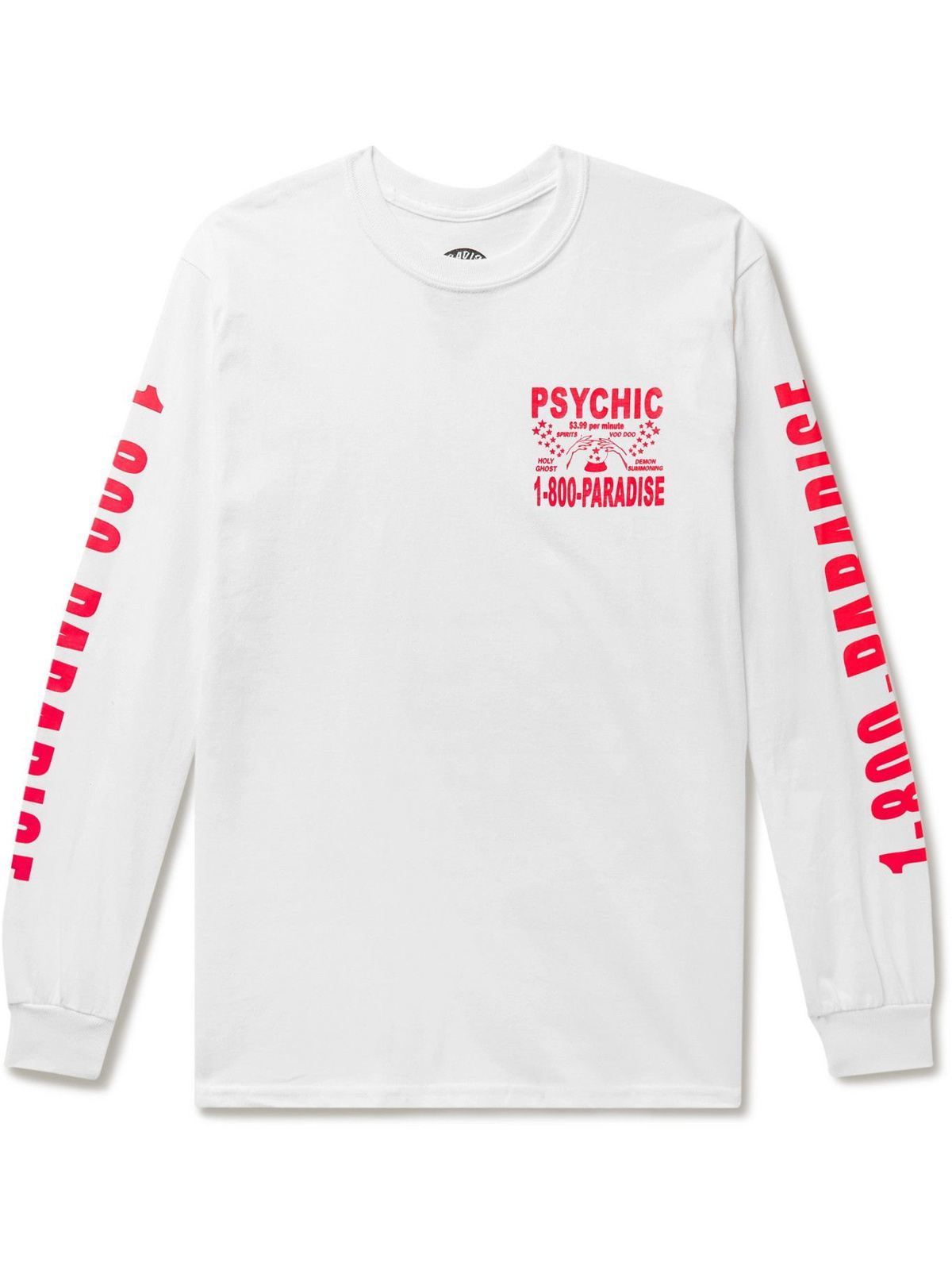 Photo: PARADISE - Psychic Printed Cotton-Jersey T-Shirt - White
