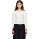 St. Agni White Soft Jersey Ballerina Long Sleeve T-shirt